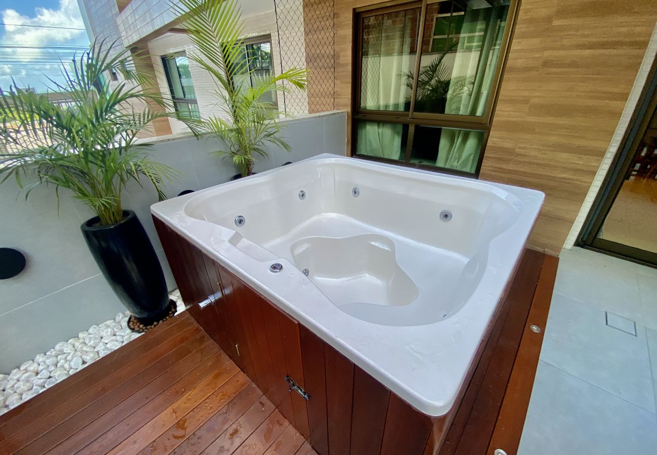 Apartamento em João Pessoa - Luxor Paulo Miranda | Apto c/ JACUZZI,Térreo,Wi-Fi  