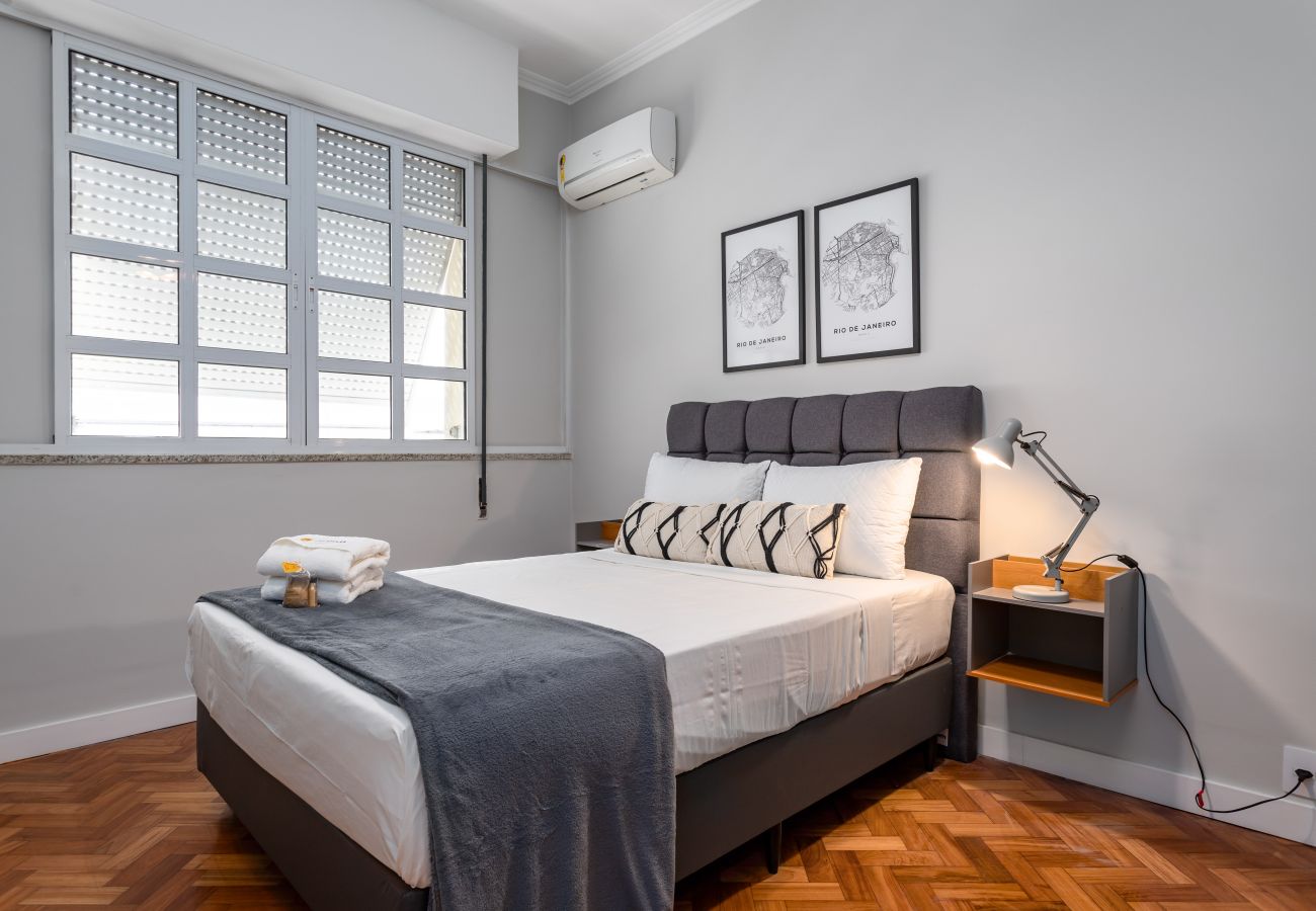 Apartamento em Rio de Janeiro - Vista para o mar, 2 minutos da praia | FMS601