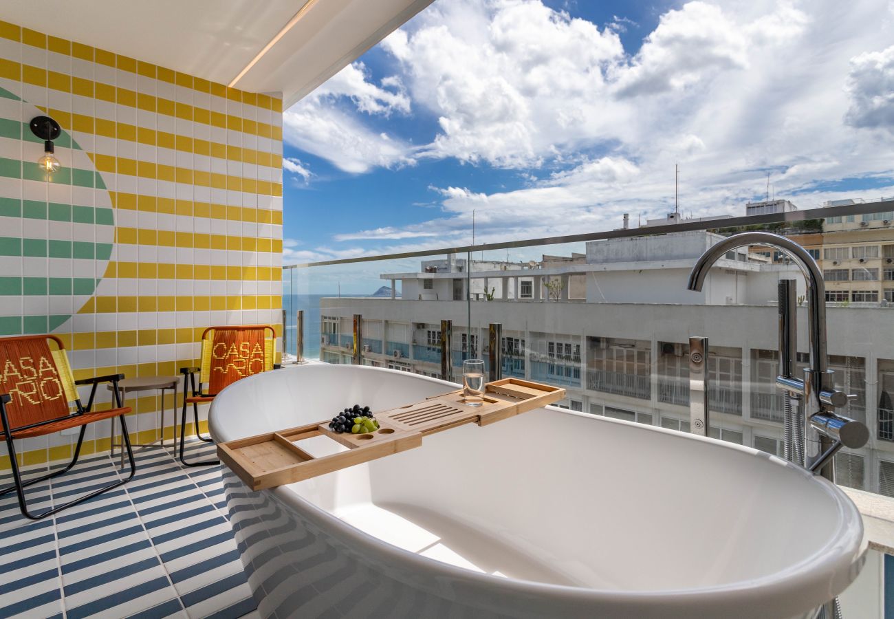 Apartamento em Rio de Janeiro - Vista para o Mar e Varanda com Banheira | Q5
