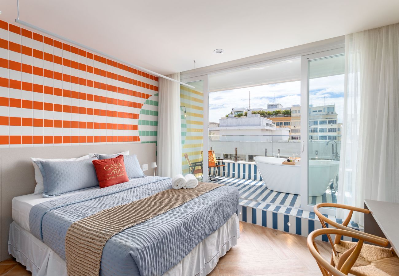 Apartamento em Rio de Janeiro - Vista para o Mar e Varanda com Banheira | Q5