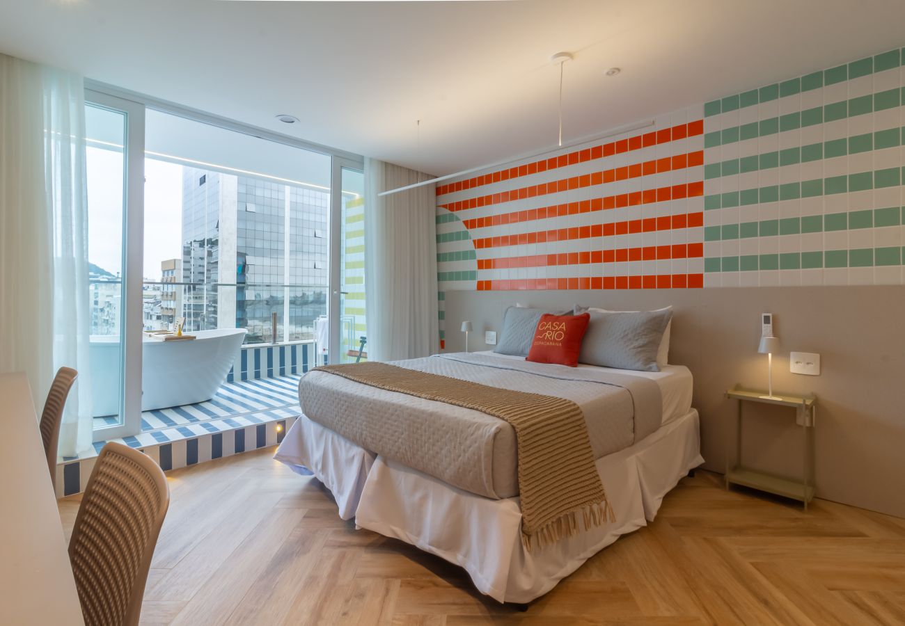 Apartamento em Rio de Janeiro - Vista para o Mar e Varanda com Banheira | Q17