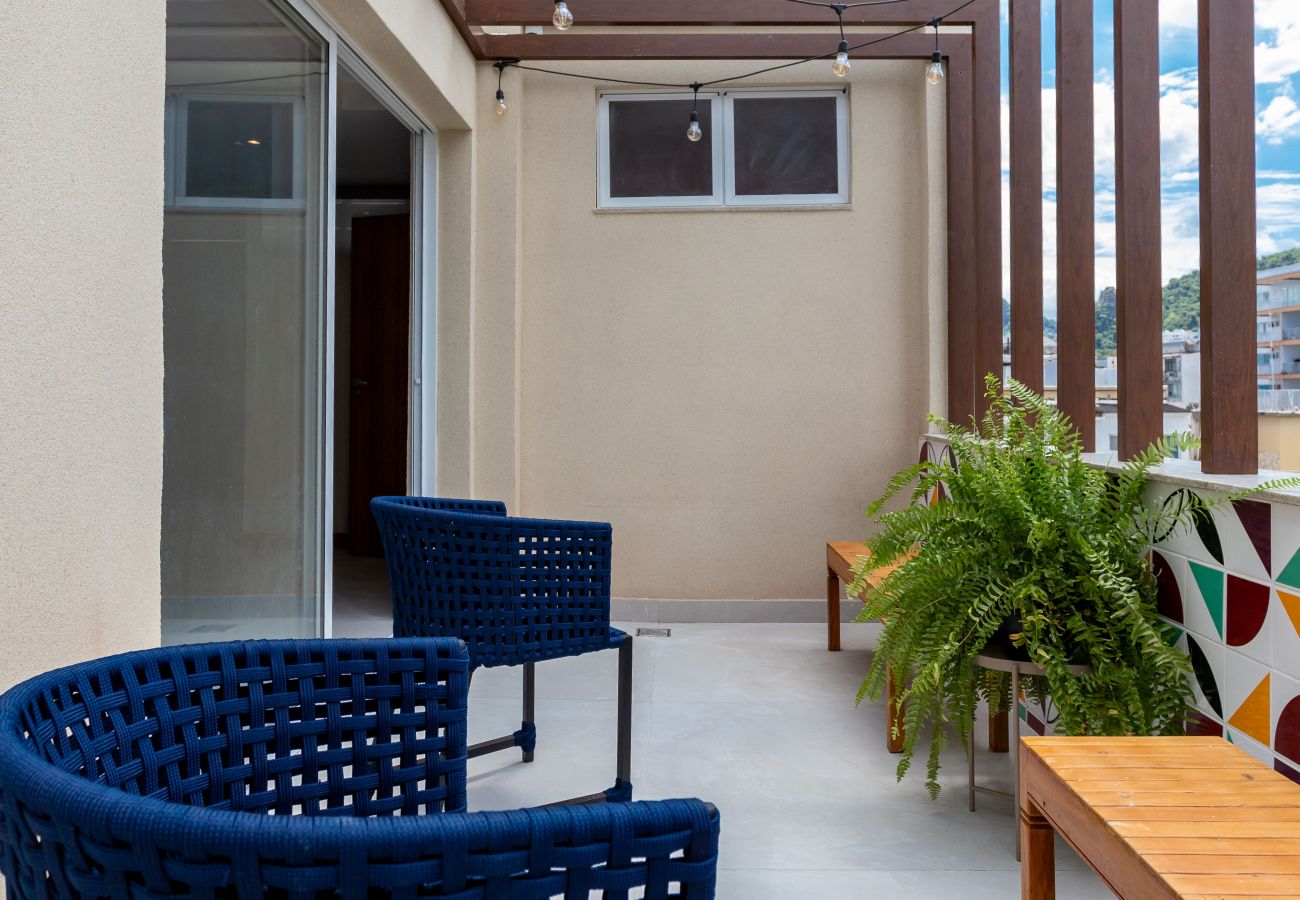 Apartamento em Rio de Janeiro - Vista para o Mar e Varanda com Banheira | Q17