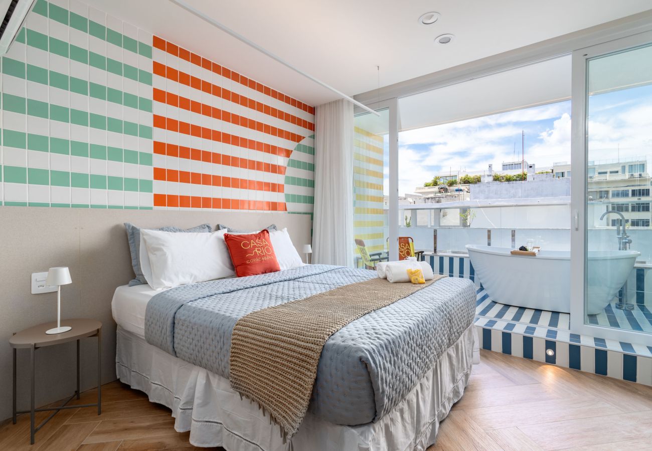 Apartamento em Rio de Janeiro - Vista para o Mar e Varanda com Banheira | Q11