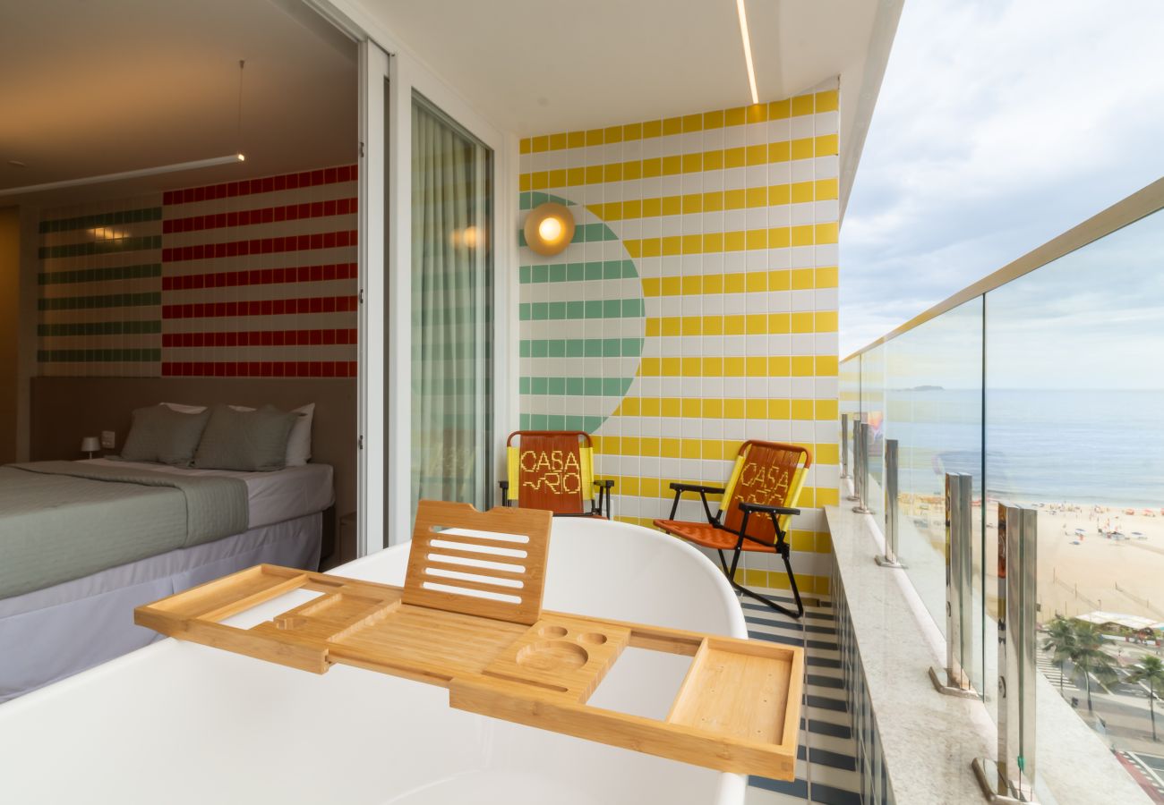 Ferienwohnung in Rio de Janeiro - Vista para o Mar e Varanda com Banheira  | Q4