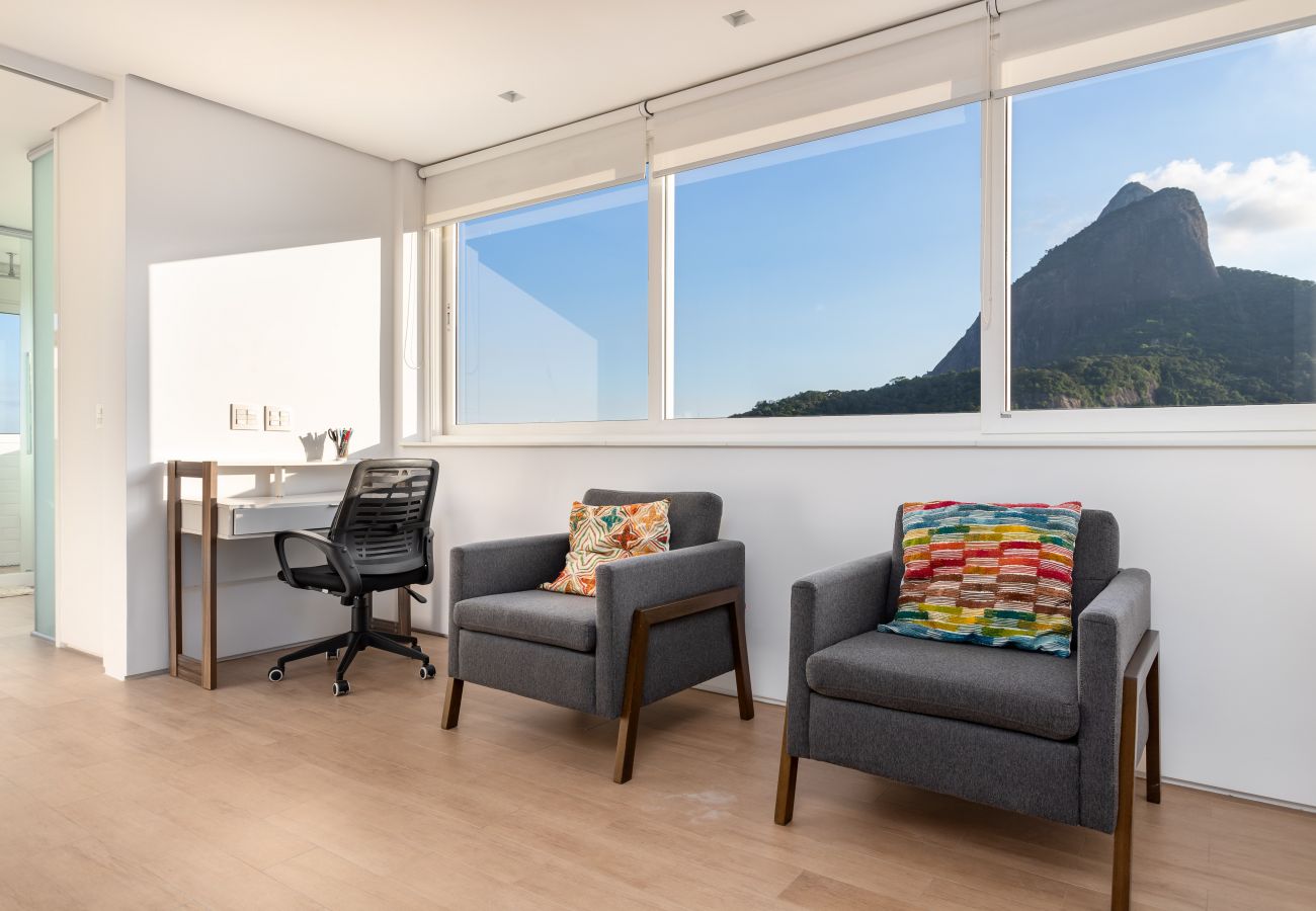 Appartamento a Rio de Janeiro - Belo no Leblon |Vista p/ Morro 2 irmãos| GUC6 ZN1
