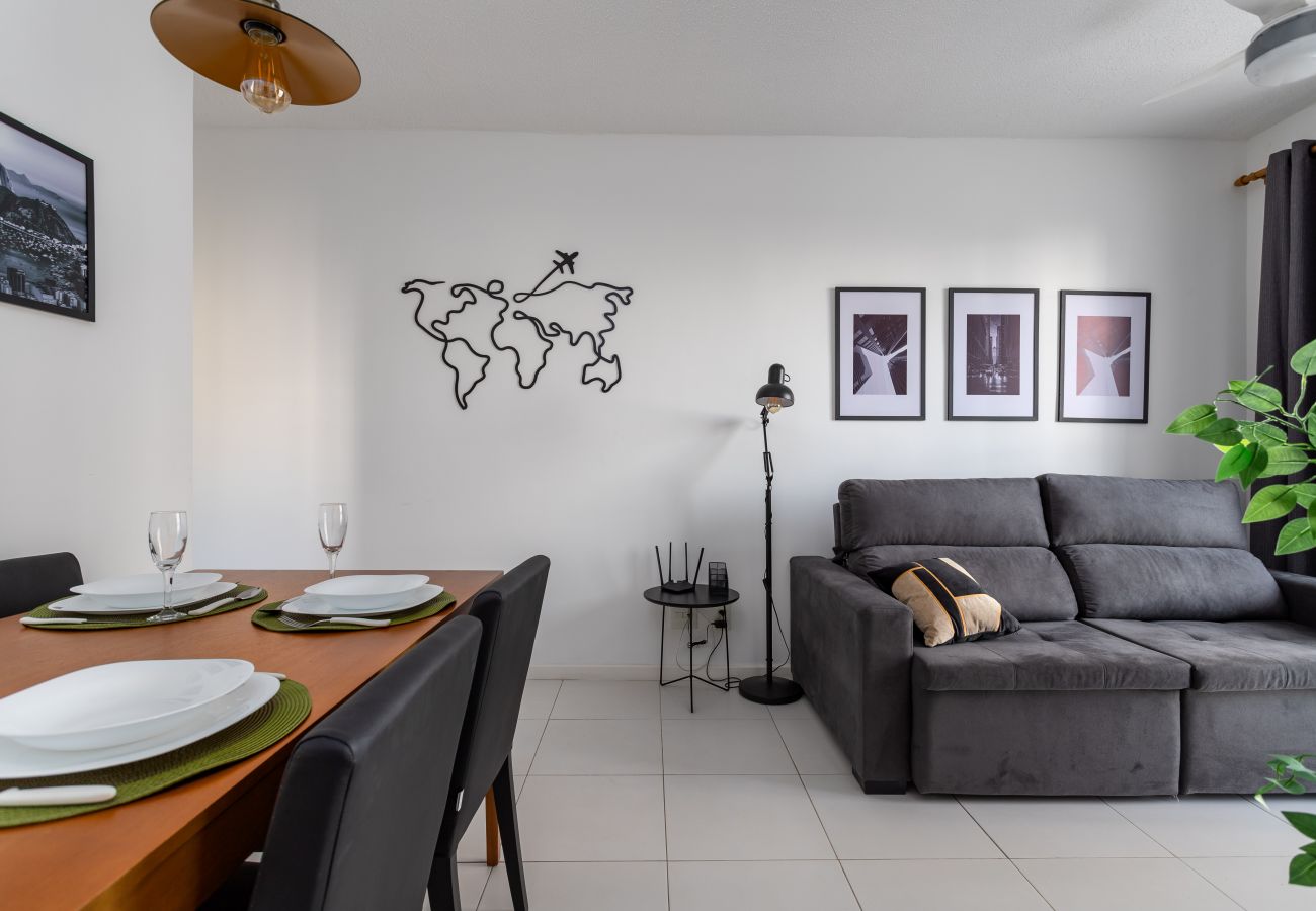 Appartamento a Rio de Janeiro - Charme na Barra da Tijuca | Ótimo wifi | SA508