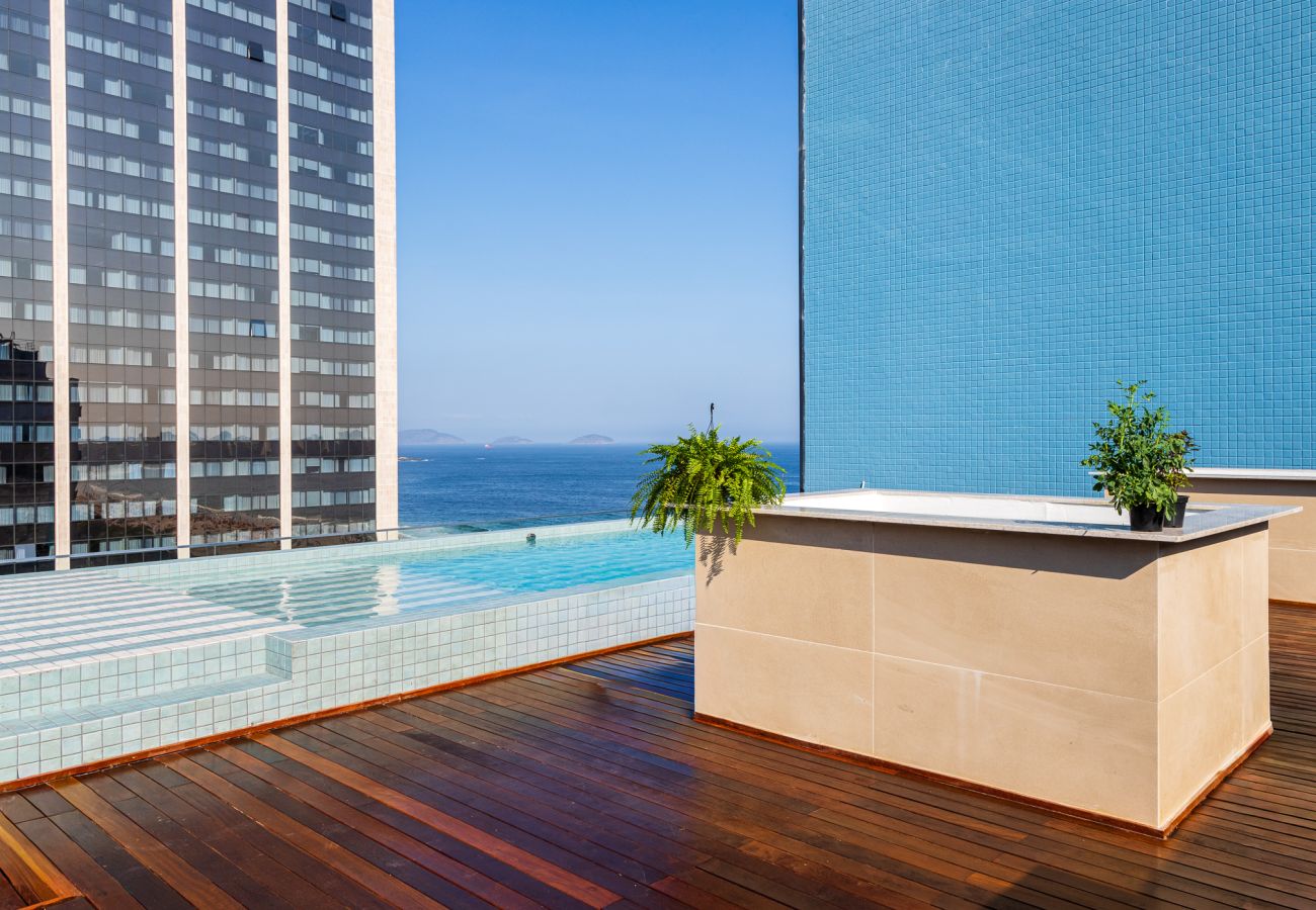 Appartamento a Rio de Janeiro - Vista para o Mar e Varanda com Banheira | Q22