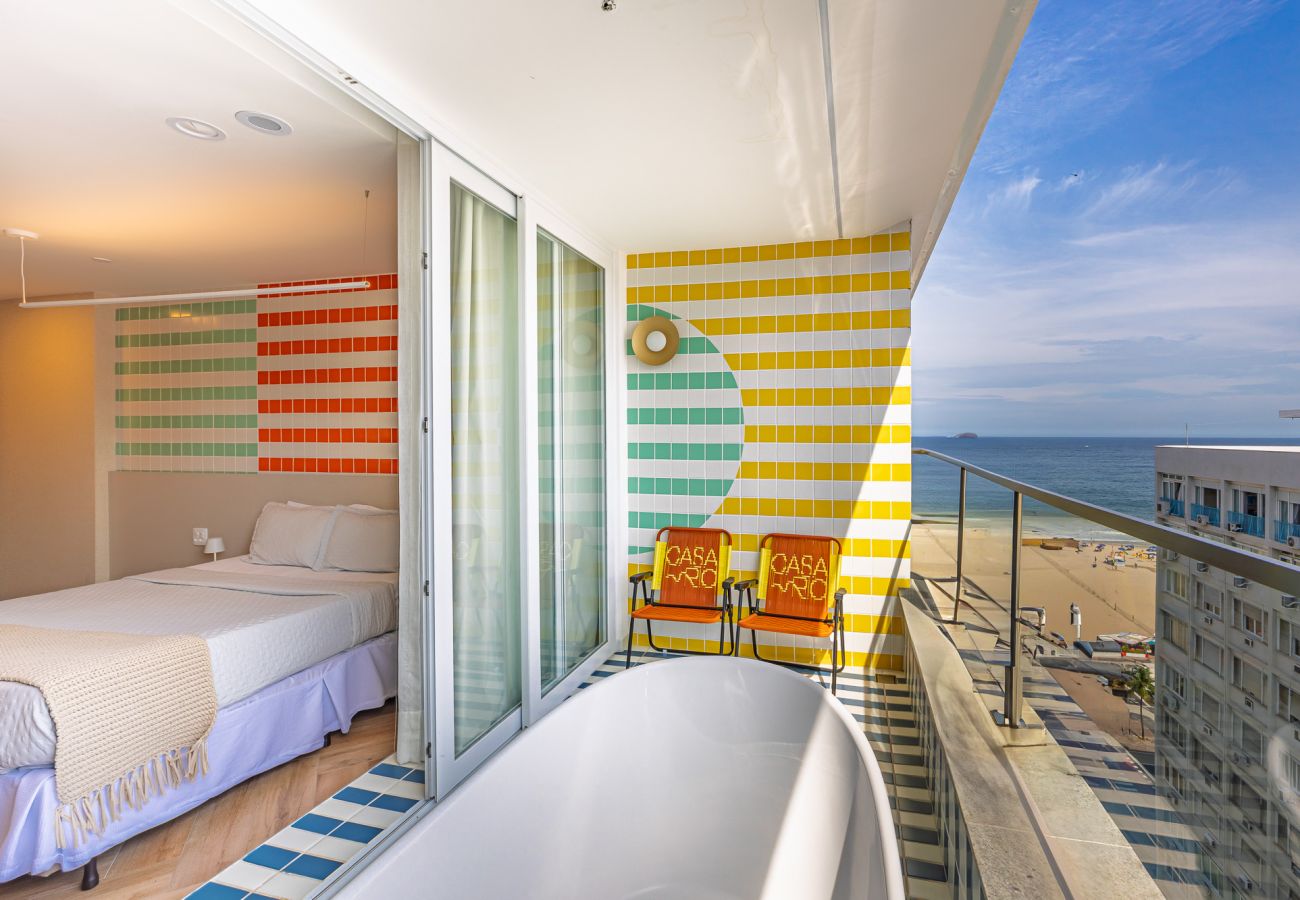 Apartamento em Rio de Janeiro - Vista para o Mar e Varanda com Banheira  | Q4